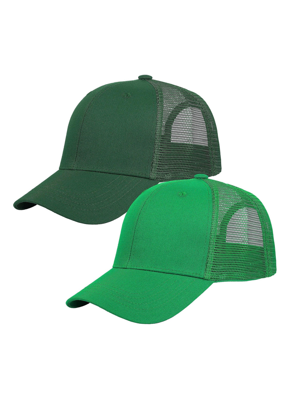 Trucker Hat Baseball Cap Structured Plain Design 6 Panel | Green | Size OS